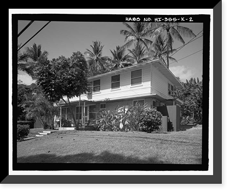 Historic Framed Print, U.S. Naval Base, Pearl Harbor, Naval Housing Area Makalapa, Junior Officers' Quarters Type K, Makin Place, & Halawa, Makalapa, & Midway Drives, Pearl City, Honolulu County, HI - 2,  17-7/8" x 21-7/8"