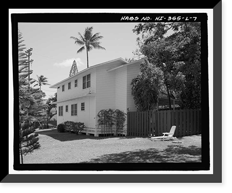 Historic Framed Print, U.S. Naval Base, Pearl Harbor, Naval Housing Area Makalapa, Angle Three-Bedroom Duplex Type M, Kamakani & Samoa Places, & Makalapa Drive, Pearl City, Honolulu County, HI - 7,  17-7/8" x 21-7/8"