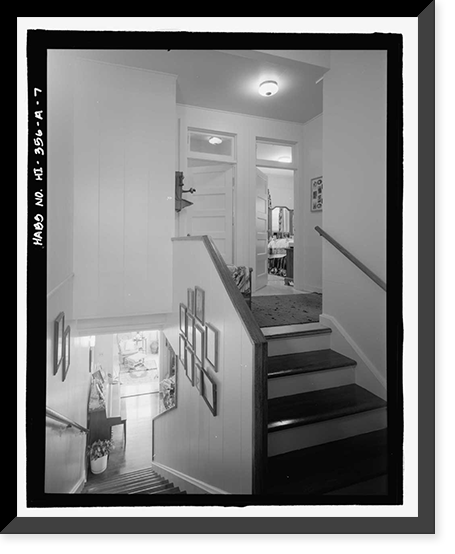 Historic Framed Print, U.S. Naval Base, Pearl Harbor, Naval Housing Area Hospital Point, Surgeon's Quarters Type, 2-5 First Street, Pearl City, Honolulu County, HI - 7,  17-7/8" x 21-7/8"