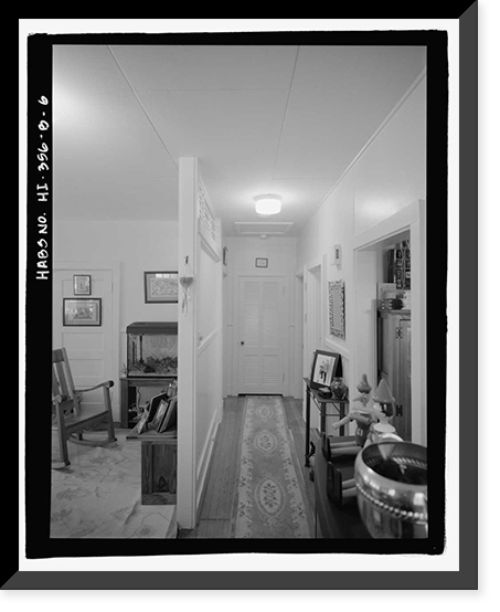 Historic Framed Print, U.S. Naval Base, Pearl Harbor, Naval Housing Area Hospital Point, Radio Station Duplex for Chief Operators' Quarters, 2-3 Ford Island Way, Pearl City, Honolulu County, HI - 6,  17-7/8" x 21-7/8"