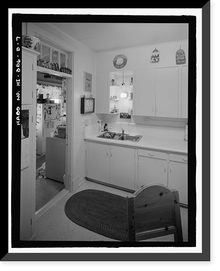 Historic Framed Print, U.S. Naval Base, Pearl Harbor, Naval Housing Area Hospital Point, Radio Station Duplex for Chief Operators' Quarters, 2-3 Ford Island Way, Pearl City, Honolulu County, HI - 7,  17-7/8" x 21-7/8"