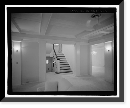 Historic Framed Print, U.S. Naval Base, Pearl Harbor, Naval Housing Area Hale Alii, Officers' Quarters Two Story Type, 1-5, 7-8 Hale Alii Avenue, Pearl City, Honolulu County, HI - 5,  17-7/8" x 21-7/8"