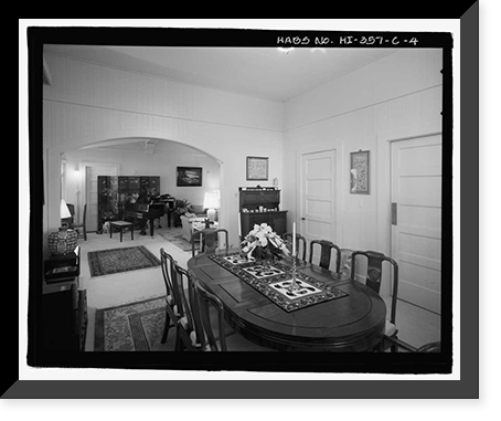 Historic Framed Print, U.S. Naval Base, Pearl Harbor, Naval Housing Area Hale Alii, Junior Officers' Quarters Type, 9-10 Hale Alii Avenue, 1-2 Eighth Street, Pearl City, Honolulu County, HI - 4,  17-7/8" x 21-7/8"