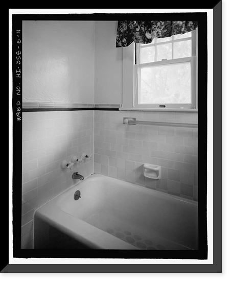 Historic Framed Print, U.S. Naval Base, Pearl Harbor, Naval Housing Area Pearl City Peninsula, Uyehara House & Garage, 1038 Ashley Avenue, Pearl City, Honolulu County, HI - 11,  17-7/8" x 21-7/8"