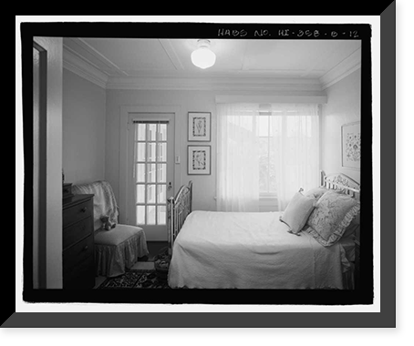 Historic Framed Print, U.S. Naval Base, Pearl Harbor, Naval Housing Area Pearl City Peninsula, Uyehara House & Garage, 1038 Ashley Avenue, Pearl City, Honolulu County, HI - 12,  17-7/8" x 21-7/8"