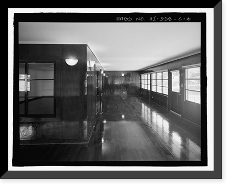Historic Framed Print, U.S. Naval Base, Pearl Harbor, Naval Housing Area Pearl City Peninsula, House & Garage, 346 Laniwai Avenue, Pearl City, Honolulu County, HI - 4,  17-7/8" x 21-7/8"