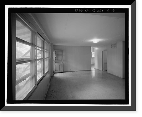 Historic Framed Print, U.S. Naval Base, Pearl Harbor, Naval Housing Area Pearl City Peninsula, Defense Housing Project Type 47A, 308 Laniwai Avenue, Pearl City, Honolulu County, HI - 5,  17-7/8" x 21-7/8"