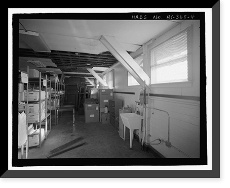 Historic Framed Print, U.S. Naval Base, Pearl Harbor, Link Trainer Building, Near intersection of Enterprise Street & Intrepid Boulevard, Pearl City, Honolulu County, HI - 4,  17-7/8" x 21-7/8"