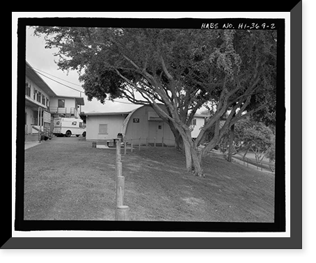 Historic Framed Print, U.S. Naval Base, Pearl Harbor, Fleet Radio Unit Pacific Additional Office Building, Makalapa Administrative Area, between Makalapa Drive & Luapele Road, Pearl City, Honolulu County, HI - 2,  17-7/8" x 21-7/8"
