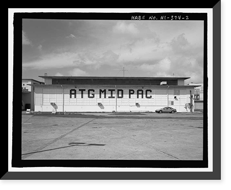 Historic Framed Print, U.S. Naval Base, Pearl Harbor, Bombsight & Torpedo Storehouse & Workshop, Southwest of Gannet Street, Pearl City, Honolulu County, HI - 2,  17-7/8" x 21-7/8"