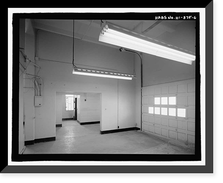 Historic Framed Print, U.S. Naval Base, Pearl Harbor, Fire Station, Liscome Bay Street near Hornet Avenue, Pearl City, Honolulu County, HI - 6,  17-7/8" x 21-7/8"