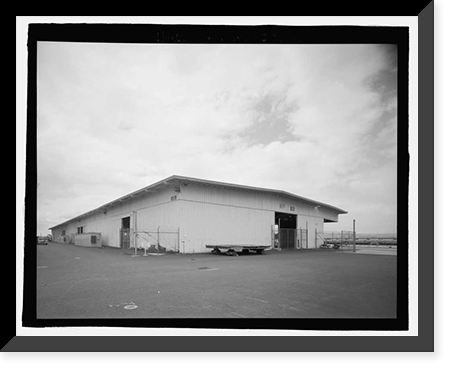 Historic Framed Print, U.S. Naval Base, Pearl Harbor, Waterfront Transit Shed, Corner of Gaffney Street & Astoria Avenue along Wharf K11, Pearl City, Honolulu County, HI,  17-7/8" x 21-7/8"