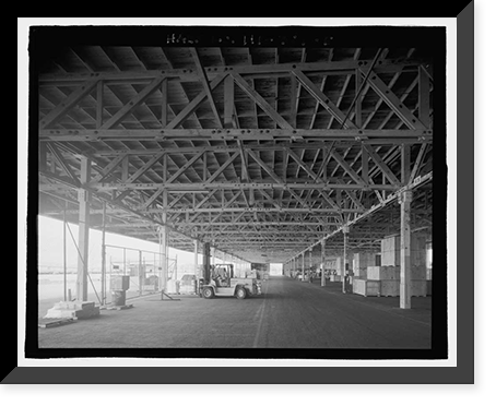 Historic Framed Print, U.S. Naval Base, Pearl Harbor, Waterfront Transit Shed, Corner of Gaffney Street & Astoria Avenue along Wharf K11, Pearl City, Honolulu County, HI - 5,  17-7/8" x 21-7/8"