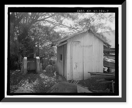 Historic Framed Print, Ewa Plantation Company Industrial Center, Honouliuli Plain, near intersection of Renton Road & Park Row, Ewa, Honolulu County, HI - 7,  17-7/8" x 21-7/8"