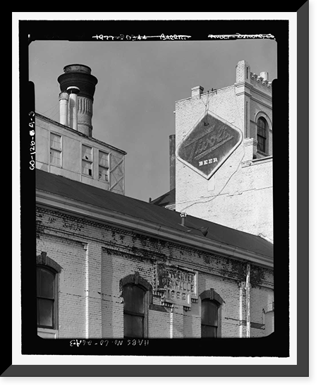Historic Framed Print, Tivoli-Union Brewery, West Denver Turn-Halle, Thirty-first Street, Denver, Denver County, CO - 3,  17-7/8" x 21-7/8"