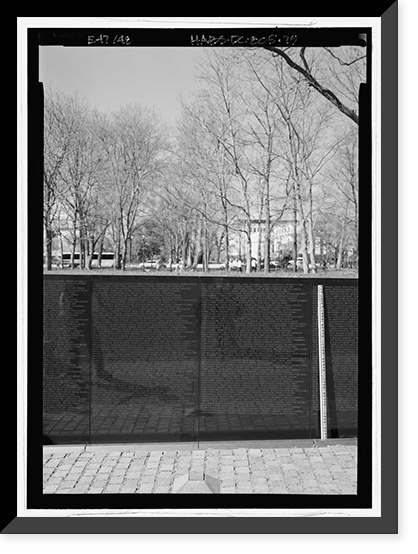 Historic Framed Print, Vietnam Veterans Memorial, West Potomac Park, Washington, District of Columbia, DC,  17-7/8" x 21-7/8"