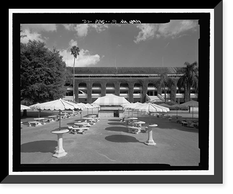 Historic Framed Print, Hialeah Park Race Track, East Fourth Avenue, Hialeah, Miami-Dade County, FL,  17-7/8" x 21-7/8"