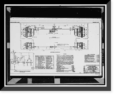 Historic Framed Print, Horse Mesa Dam, Salt River, 65 miles East of Phoenix, Phoenix vicinity, Maricopa County, AZ,  17-7/8" x 21-7/8"