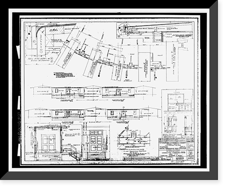 Historic Framed Print, Naval Ordnance Test Station Inyokern, Dispensary, Main Site, Lauritsen Road at McIntyre Street, Ridgecrest vicinity, Kern County, CA - 3,  17-7/8" x 21-7/8"