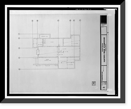 Historic Framed Print, Sainsevain Property, Bullock House, 14804 Summit Avenue, Fontana, San Bernardino County, CA - 3,  17-7/8" x 21-7/8"
