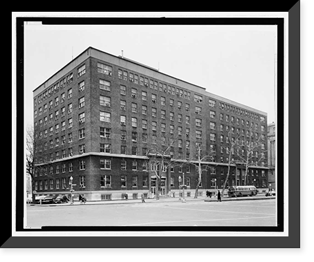 Historic Framed Print, U.S. Coast Guard Building, Pennsylvania Avenue, Washington, District of Columbia, DC,  17-7/8" x 21-7/8"