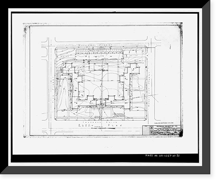 Historic Framed Print, Techwood Homes, Building No. 5, 467 Techwood Drive & 114-120  Pine Street, Atlanta, Fulton County, GA,  17-7/8" x 21-7/8"