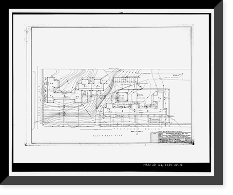 Historic Framed Print, Techwood Homes, Building No. 19, 562-568 Techwood Drive & 189-191 Merritts Avenue, Atlanta, Fulton County, GA,  17-7/8" x 21-7/8"