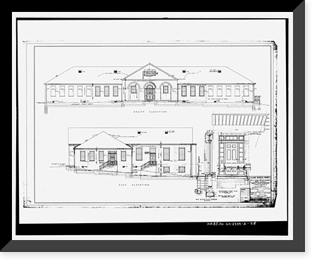 Historic Framed Print, Clark Howell Homes, Community Center, 528 Lovejoy Street, Atlanta, Fulton County, GA - 5,  17-7/8" x 21-7/8"