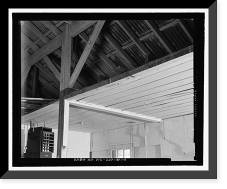 Historic Framed Print, Fort Huachuca, Cavalry Stable, Clarkson Road, Sierra Vista vicinity, Cochise County, AZ - 21,  17-7/8" x 21-7/8"