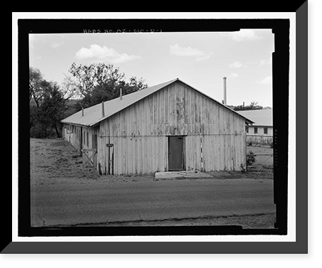 Historic Framed Print, Fort Huachuca, Cavalry Stable, Clarkson Road, Sierra Vista vicinity, Cochise County, AZ - 28,  17-7/8" x 21-7/8"