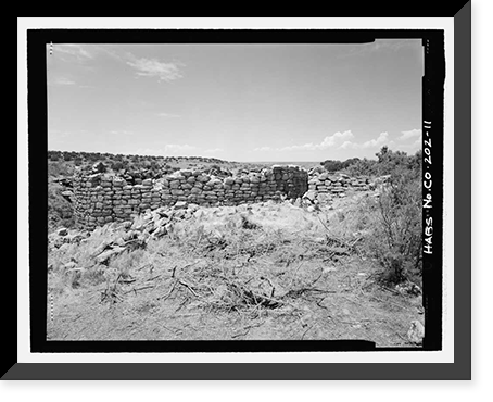 Historic Framed Print, Cannonball Pueblo, Cortez vicinity, Montezuma County, CO - 11,  17-7/8" x 21-7/8"
