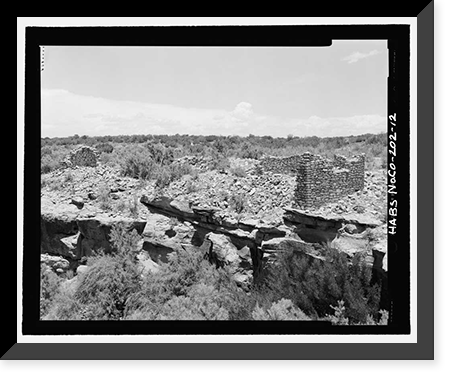 Historic Framed Print, Cannonball Pueblo, Cortez vicinity, Montezuma County, CO - 12,  17-7/8" x 21-7/8"