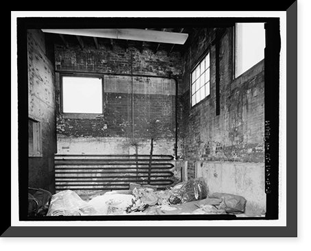 Historic Framed Print, New Haven Rail Yard, Small Stores Building, Vicinity of Union Avenue, New Haven, New Haven County, CT - 3,  17-7/8" x 21-7/8"