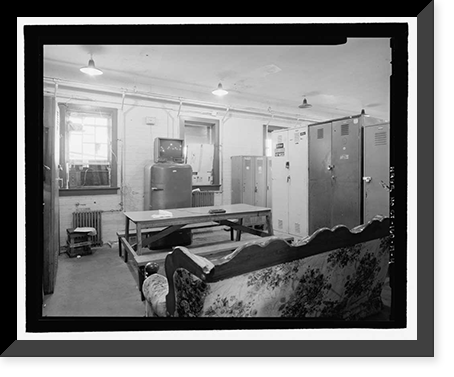 Historic Framed Print, New Haven Rail Yard, Locker Building, Vicinity of Cedar Street, New Haven, New Haven County, CT - 4,  17-7/8" x 21-7/8"