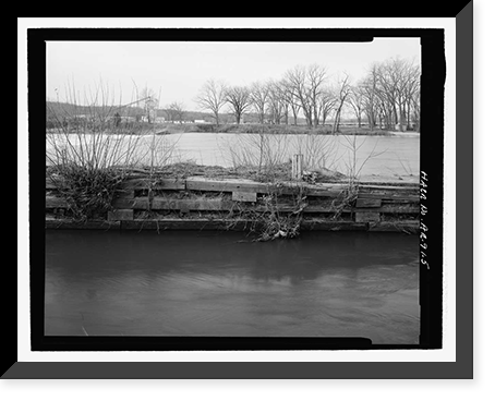 Historic Framed Print, Upper White River Lock & Dam Nos. 1, 2, & 3, Spanning White River, Batesville, Independence County, AR - 5,  17-7/8" x 21-7/8"
