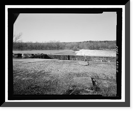 Historic Framed Print, Upper White River Lock & Dam Nos. 1, 2, & 3, Spanning White River, Batesville, Independence County, AR - 8,  17-7/8" x 21-7/8"