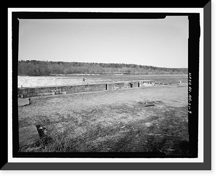 Historic Framed Print, Upper White River Lock & Dam Nos. 1, 2, & 3, Spanning White River, Batesville, Independence County, AR - 9,  17-7/8" x 21-7/8"