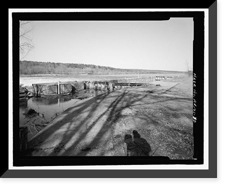 Historic Framed Print, Upper White River Lock & Dam Nos. 1, 2, & 3, Spanning White River, Batesville, Independence County, AR - 10,  17-7/8" x 21-7/8"