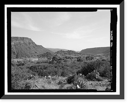 Historic Framed Print, Childs-Irving Hydroelectric Project, Childs System, Flume Bridge No. 5, Forest Service Road 708/502, Camp Verde vicinity, Yavapai County, AZ,  17-7/8" x 21-7/8"
