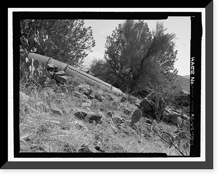 Historic Framed Print, Childs-Irving Hydroelectric Project, Childs System, Penstock Pipe, Forest Service Road 708/502, Camp Verde vicinity, Yavapai County, AZ,  17-7/8" x 21-7/8"