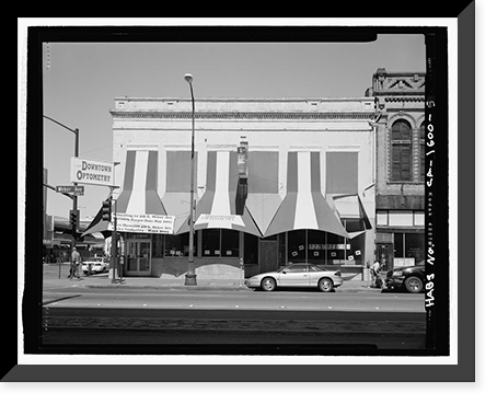 Historic Framed Print, Hart & Thrift Building, 401-407 East Weber Avenue, Stockton, San Joaquin County, CA - 4,  17-7/8" x 21-7/8"