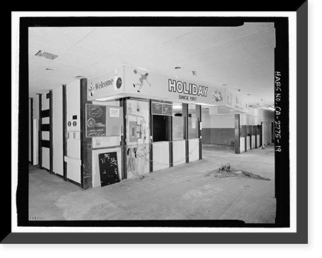 Historic Framed Print, Holiday Bowl, 3730 Crenshaw Boulevard, Los Angeles, Los Angeles County, CA - 19,  17-7/8" x 21-7/8"