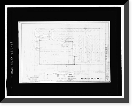 Historic Framed Print, Holiday Bowl, 3730 Crenshaw Boulevard, Los Angeles, Los Angeles County, CA - 29,  17-7/8" x 21-7/8"