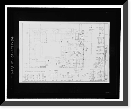 Historic Framed Print, Holiday Bowl, 3730 Crenshaw Boulevard, Los Angeles, Los Angeles County, CA - 34,  17-7/8" x 21-7/8"