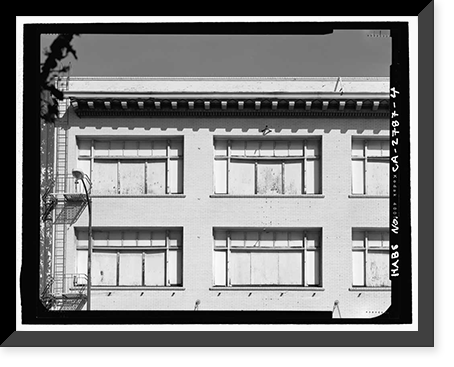 Historic Framed Print, Douglass-Wilhoit Building, 425-437 East Weber Avenue, Stockton, San Joaquin County, CA - 4,  17-7/8" x 21-7/8"