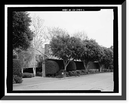 Historic Framed Print, Morris Landau House, 638 North Faring Road, Los Angeles, Los Angeles County, CA - 2,  17-7/8" x 21-7/8"