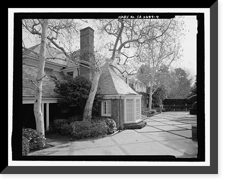 Historic Framed Print, Morris Landau House, 638 North Faring Road, Los Angeles, Los Angeles County, CA - 4,  17-7/8" x 21-7/8"