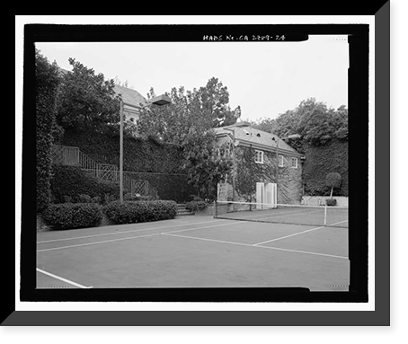 Historic Framed Print, Morris Landau House, 638 North Faring Road, Los Angeles, Los Angeles County, CA - 24,  17-7/8" x 21-7/8"