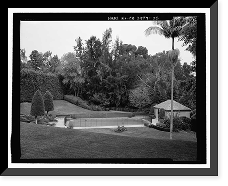 Historic Framed Print, Morris Landau House, 638 North Faring Road, Los Angeles, Los Angeles County, CA - 35,  17-7/8" x 21-7/8"