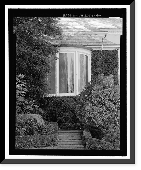 Historic Framed Print, Morris Landau House, 638 North Faring Road, Los Angeles, Los Angeles County, CA - 44,  17-7/8" x 21-7/8"